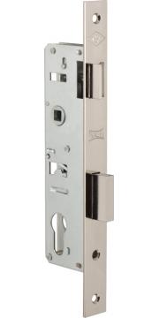 Корпус Kale kilit (Кале килит) узкопрофильного замка с защёлкой 153 (25 mm) w/b (никель)