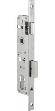 Корпус Kale kilit (Кале килит) узкопрофильного замка с защёлкой 153/P (20 mm) w/b (хром)