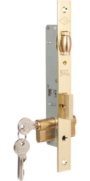 Замок Kale kilit (Кале килит) врезной цилиндровый узкопроф.155 (20 mm) (латунь) 3 кл.