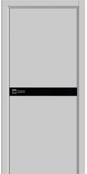 1 Экселент СветлоСерыйPP Дверь ЭМ12 ДО, 21- 9, LacobelЧерный100мм, КромкаЧерная1мм, Без фурн/фрез, Прямой притвор