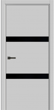 1 Экселент СветлоСерыйPP Дверь ЭМ13 ДО, 21- 9, LacobelЧерный100мм, КромкаЧерная1мм, Без фурн/фрез, Прямой притвор