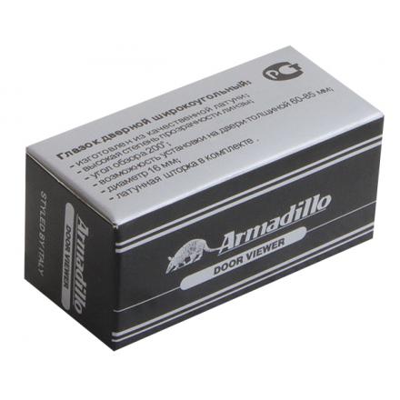 Фотография Глазок Armadillo (Армадилло) дверной, пластиковая оптика DV2, 16/55х85 SN Мат. никель