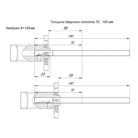 Фотография Квадрат Armadillo (Армадилло) для ручек Spindle 8х140