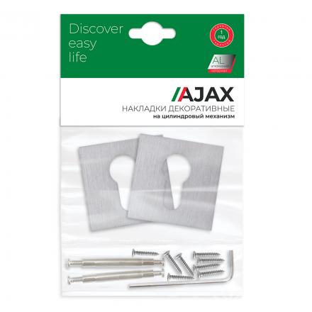Фотография Накладка Ajax (Аякс) под цилиндр ET.K.JS51 (ET JS) SSC-16 сатинированный хром