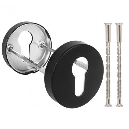 Фотография Накладка Fuaro (Фуаро) под цилиндр ET.R.DSS201-02 (DSS-02-ET) (INOX 201) BLACK