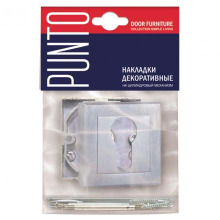 Фотография Накладка Punto (Пунто) под цилиндр ET.K.QL52 (ET QL) SSC-16 сатинированный хром