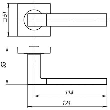 Фотография Ручка Ajax (Аякс) раздельная K.JK51.FUSION (FUSION JK) SN/CP-3 матовый никель/хром