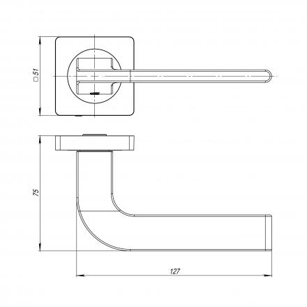 Фотография Ручка Ajax (Аякс) раздельная K.JK51.SPLINE (SPLINE JK) GR-23 графит