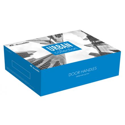 Фотография Ручка Armadillo (Армадилло) раздельная R.URB52.CUBE (CUBE URB3) CP/White-14 хром/белый