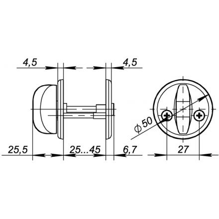 Фотография Ручка Fuaro (Фуаро) раздельная R.FIN50.H-0661/HD (H-0661) /подвес GP золото