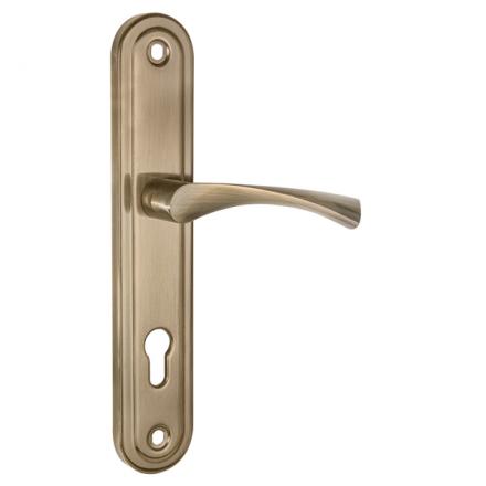 Фотография Ручка Punto (Пунто) на планке HANDLE90.CRONA.04-85 (P90 8504 CRONA) AB бронза