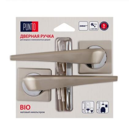 Фотография Ручка Punto (Пунто) раздельная BIO ZQ/HD SN/CP-3 матовый никель/хром