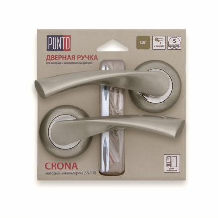 Фотография Ручка Punto (Пунто) раздельная CRONA TL/HD SN/CP-3 матовый никель/хром