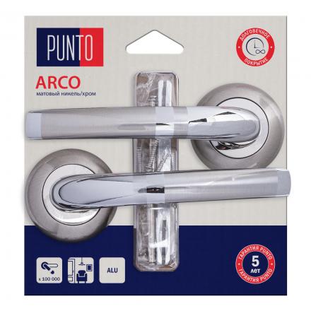 Фотография Ручка Punto (Пунто) раздельная LM/A R.TL54.ARCO/HD SN/CP-3 матовый никель/хром