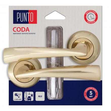 Фотография Ручка Punto (Пунто) раздельная LM/A R.TL54.CODA/HD SG/GP-4 матовое золото/золото