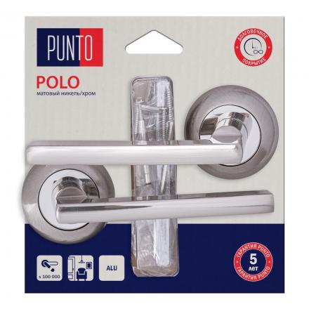Фотография Ручка Punto (Пунто) раздельная LM/A R.TL54.POLO/HD SN/CP-3 матовый никель/хром