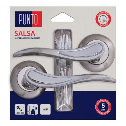Фотография Ручка Punto (Пунто) раздельная LM/A R.TL54.SALSA/HD SN/CP-3 матовый никель/хром