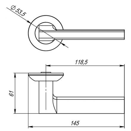 Фотография Ручка Punto (Пунто) раздельная R.TL54.BLADE (BLADE TL) WH-19 белый