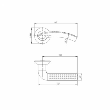 Фотография Ручка Punto (Пунто) раздельная R.TL54.LOGICA (LOGICA TL) 105mm ABG-6 зеленая бронза