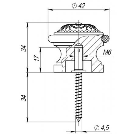 Фотография Упор Fuaro (Фуаро) дверной напольный STOPPER/SM01 (DS SM01) AB-7 бронза