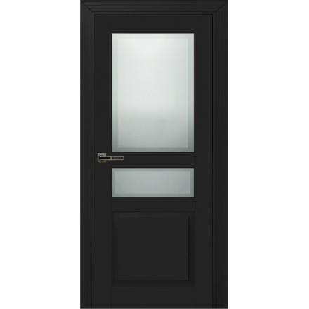 Фотография 730 MDF ЭмальЧерный Дверь 733.1 ДО 21- 9 (пр/л), с фурн. СтеклоМатПсевдофацет